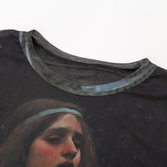 Top de malla con cuentos estéticos oscuros de mujeres folclóricas