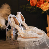 French Style White Wedding Shoes