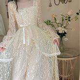 Vestido de princesa de encaje de hada primaveral de Frosty Garden