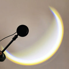 Proyector de lámpara de habitación estética Moonshine de medio círculo degradado