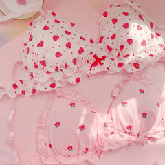 Erdbeermilch Kawaii Dessous-Set