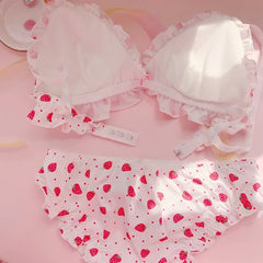 Erdbeermilch Kawaii Dessous-Set