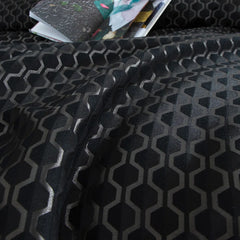 Blue Black Silk Satin Luxury Royal Bedding Set