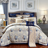 4/6/10Pcs Blue Jacquard Luxury Bedding Set