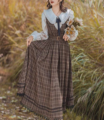 Vestido/blusa/conjunto a cuadros Hazel Morning Dark Academia