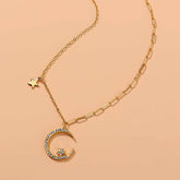 Charming Moon Long Chain Necklace
