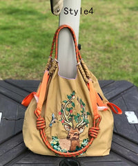 Japanese Style Embroidered Nylon Satchel Bags SX1013