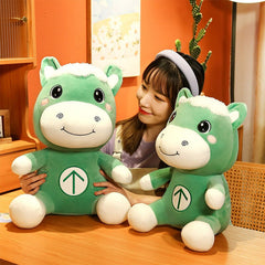 Kawaii Plush Toy Cute Green Horse Doll Cartoon Animal Pony Cloth Doll Pillow Car Bedroom Health Lucky Christmas/Birthday Gift