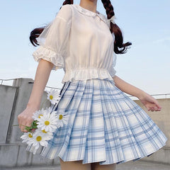 Blusa Lolita con detalles de tul de princesa kawaii