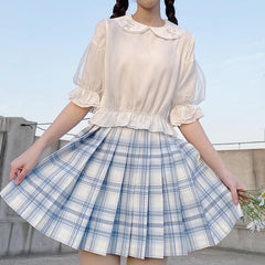 Blusa Lolita con detalles de tul de princesa kawaii