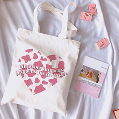 Canvas Love Spot Tote Bag