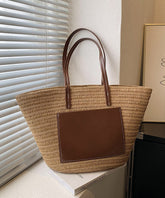 Korean Versatile Large Capacity Straw Woven Satchel Bags