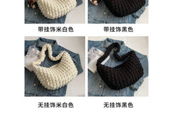 Ruched Shoulder Bag / Bag Charm / Set