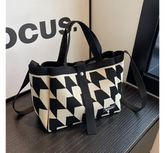 Top Handle Patterned Crossbody Bag + Pouch