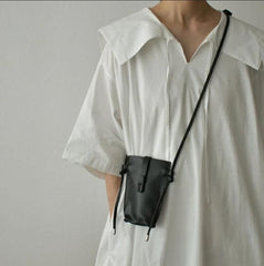 Crossbody Phone Mobile Bag Leather Faux Plain