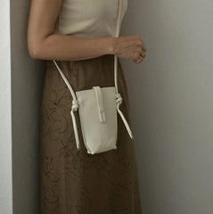 Crossbody Phone Mobile Bag Leather Faux Plain