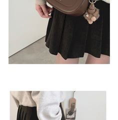 Top Handle Faux Leather Crossbody Bag