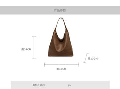 Faux Leather Hobo Bag + Pouch