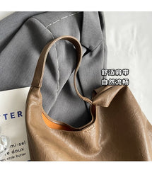 Faux Leather Hobo Bag + Pouch