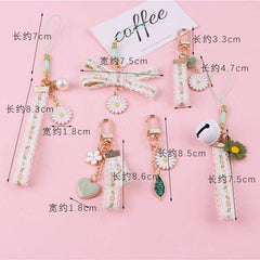 Floral Lace Alloy Bag Charm Keyring