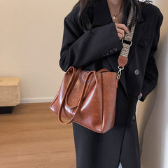 Leather Faux Tote Bag