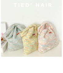 Lettering Knit Tote Bag