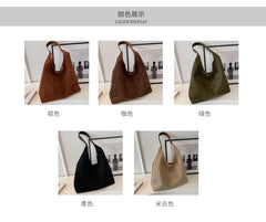 Faux Leather Tote Bag + Pouch