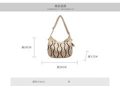 Corduroy Striped Tote Bag