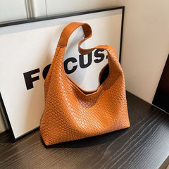 Shoulder Woven Faux Leather Bag