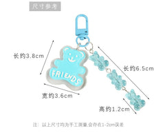 Bear Acrylic Bag Charm Keyring