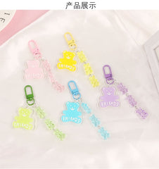 Bear Acrylic Bag Charm Keyring