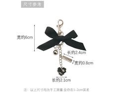 Ribbon Heart Bag Charm Keyring