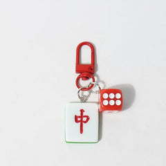 Mahjong Bag Charm Keyring