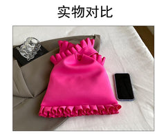 Shopper Plain Ruffle Bag