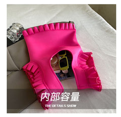 Shopper Plain Ruffle Bag