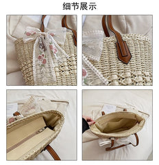 Woven Tote Bag + Scarf