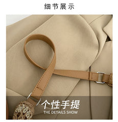 Two Tone Woven Tote Bag