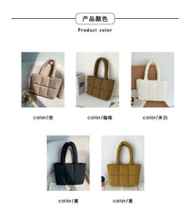 Tote Plain Quilted Bag