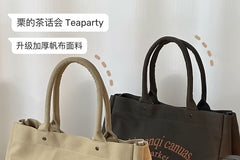 Lettering Canvas Tote Bag