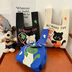 Bag Cat Tote Knit