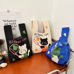 Bag Cat Tote Knit