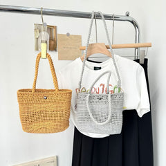 Knit Shoulder Crossbody Bag Plain /
