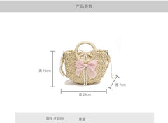Top Handle Woven Crossbody Bag + Scarf