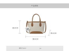 Top Handle Faux Leather Crossbody Bag + Bag Charm