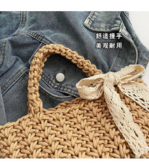 Tote Bag Bow Woven