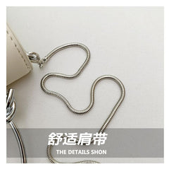 Faux Flap Strap Bag Chain Top Leather Crossbody Handle