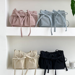 Tote Nylon Bag Accent Plain Bow