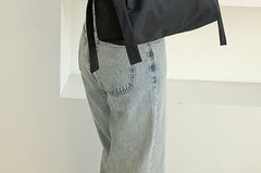 Accent Plain Bag Tote Nylon Bow