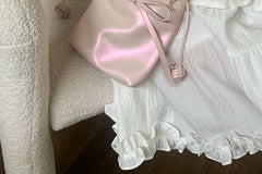 Drawstring Bag Bow Crossbody