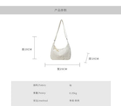 Textile Plain Shoulder Bag